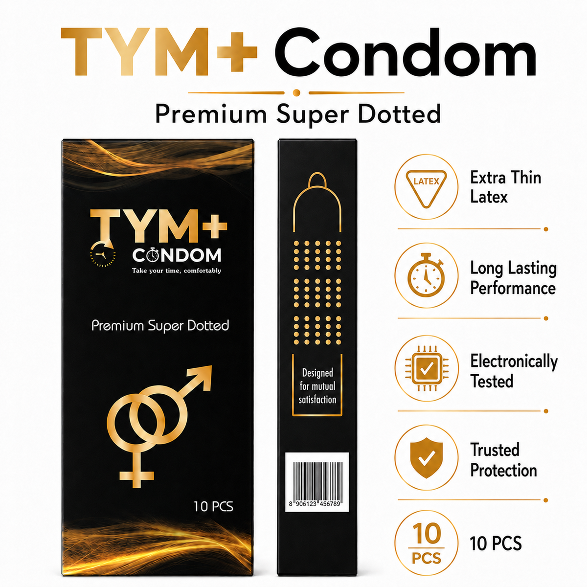 Premium Super Dotted Condom Pack Of 10