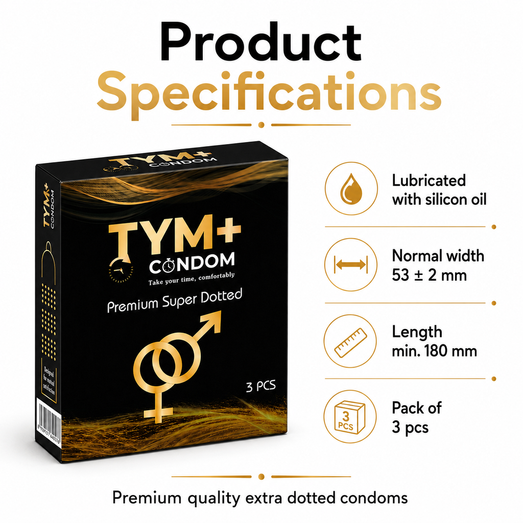 Premium Super Dotted Condom Pack Of 3