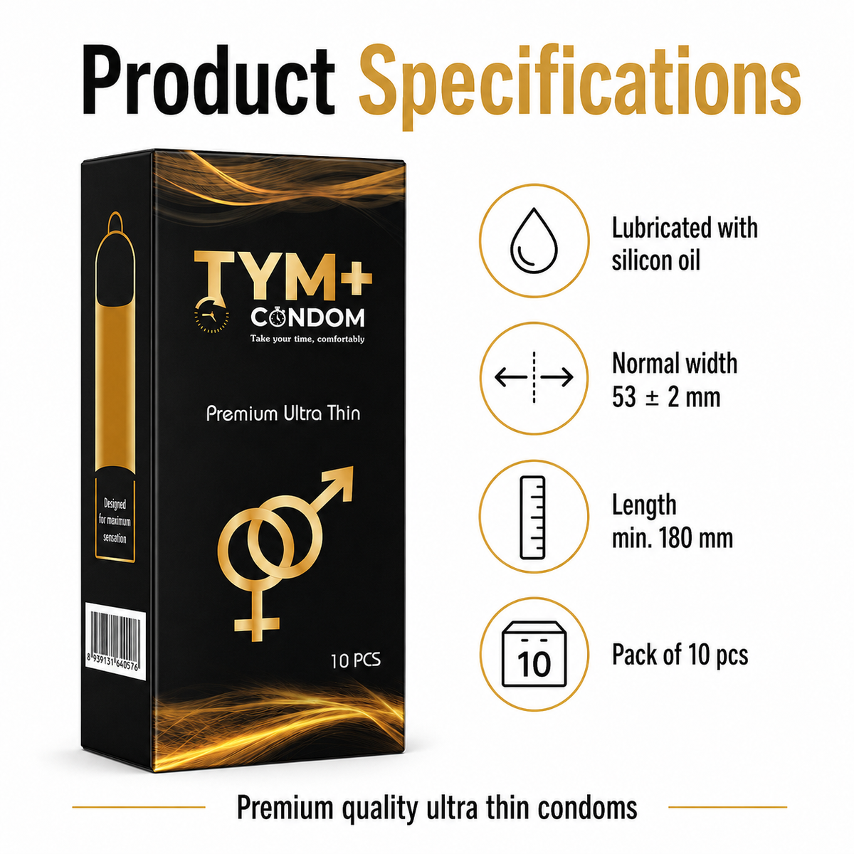 Premium Ultra Thin Condom Pack Of 10